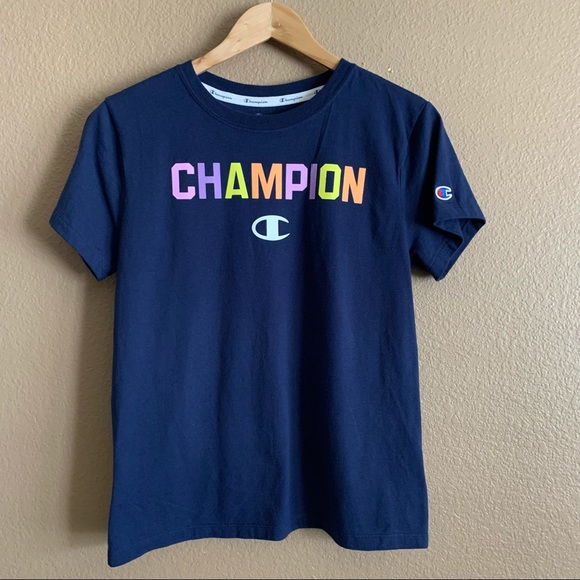 Champion Tops - Champion Classic Tee Pop of Color Size Small